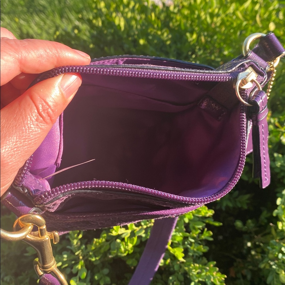 💜🖤Rare Y2K Purple Coach Crossbody Leather Bag💜🖤 - Picture 10 of 16